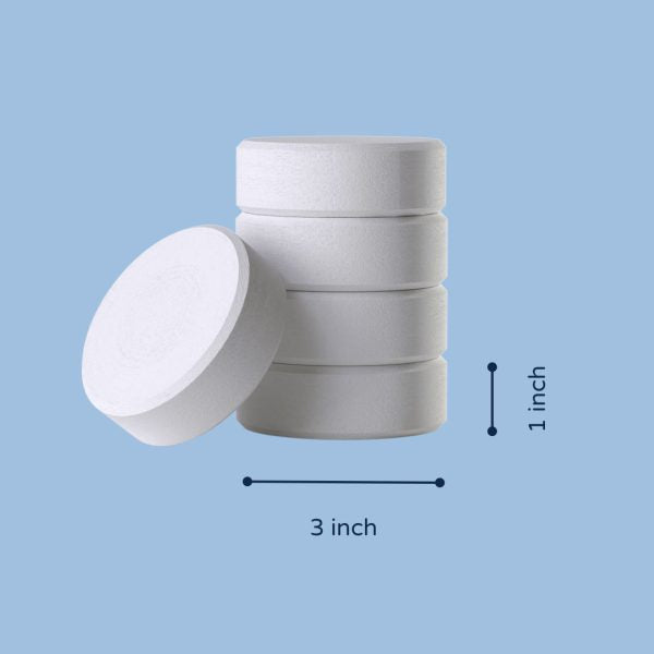 Chlorine Tablets 3 inch, Long Lasting 90% Stabilized Available Chlorine Tabs for Pool, Hot Tubs, Spa