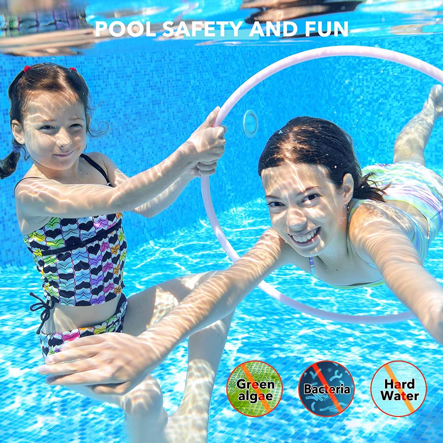 Chlorine Tablets 3 inch, Long Lasting 90% Stabilized Available Chlorine Tabs for Pool, Hot Tubs, Spa