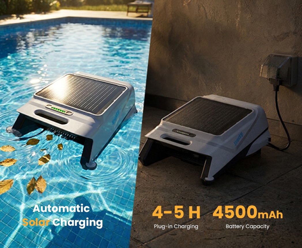 solar-powered pool skimmer