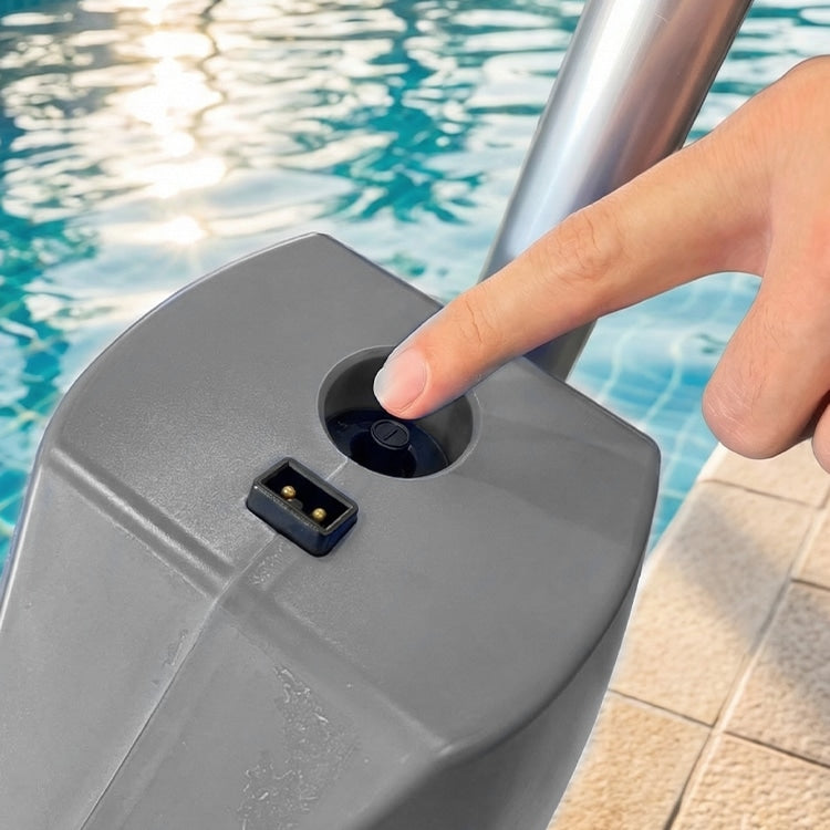 rechargeable pool vacuum power button
